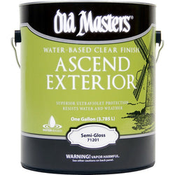Old Masters 71201 1gal Semi Gloss Ascend Ext Water Based Clear Finish-1PK LANC-361774