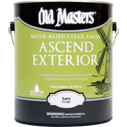 Old Masters 71101 1gal Satin Ascend Ext Water Based Clear Finish-1PK LANC-361776