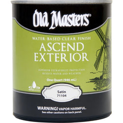 Old Masters 71104 qt Satin Ascend Ext Water Based Clear Finish-1PK LANC-361777