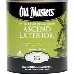 Old Masters 71304 qt Gloss Ascend Ext Water Based Clear Finish-1PK LANC-361778