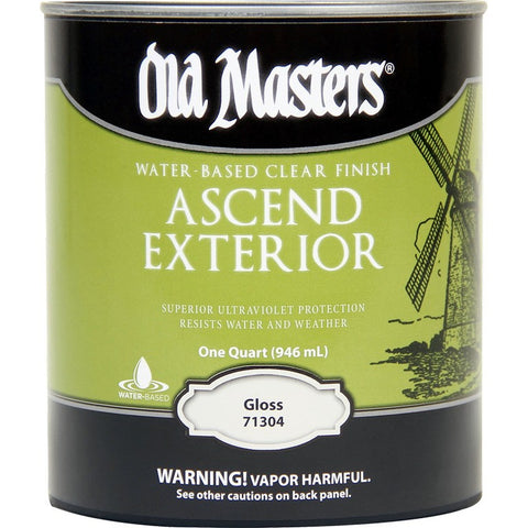 Old Masters 71304 qt Gloss Ascend Ext Water Based Clear Finish-1PK LANC-361778