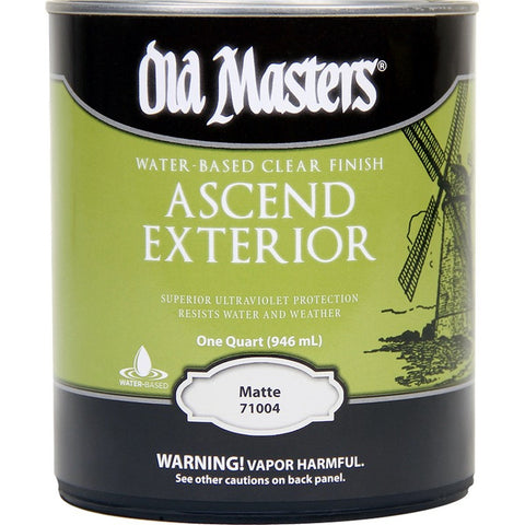 Old Masters 71004 qt Matte Ascend Ext Water Based Clear Finish-1PK LANC-361779
