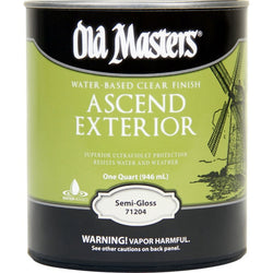 Old Masters 71204 qt Semi Gloss Ascend Ext Water Based Clear Finish-1PK LANC-361780