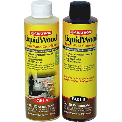 Abatron LWAB60R 12oz (355ml) LiquidWood - 2 Part Epoxy Wood Consolidant Kit-1PK LANC-361956
