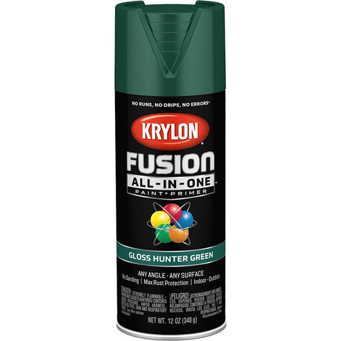 Krylon K02789007 12oz Gloss Hunter Green Fusion All-In-One Spray Paint-1PK LANC-362365