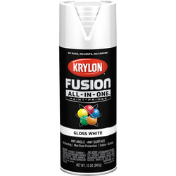 Krylon K02727007 12oz Gloss White Fusion All-In-One Spray Paint-1PK LANC-362368