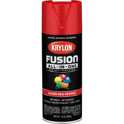 Krylon K02720007 12oz Gloss Red Pepper Fusion All-In-One Spray Paint-1PK LANC-362371
