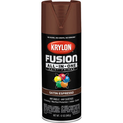 Krylon K02738007 12oz Satin Espresso Fusion All-In-One Spray Paint-1PK LANC-362394