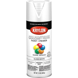 Krylon K05545007 12oz Gloss White COLORmaxx Spray Paint-1PK LANC-362408