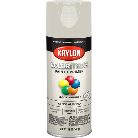 Krylon K05500007 12oz Gloss Almond COLORmaxx Spray Paint-1PK LANC-362421