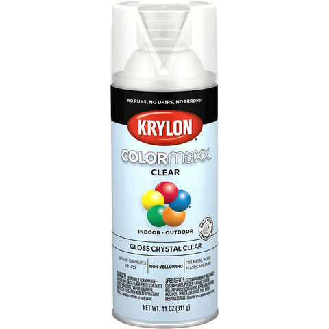 Krylon K05515007 12oz Gloss Crystal Clear COLORmaxx Spray Paint-1PK LANC-362423