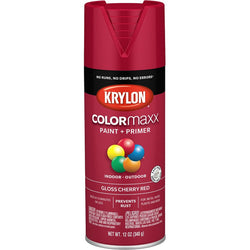 Krylon K05511007 12oz Gloss Cherry Red COLORmaxx Spray Paint-1PK LANC-362457