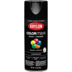Krylon K05505007 12oz Gloss Black COLORmaxx Spray Paint-1PK LANC-362460