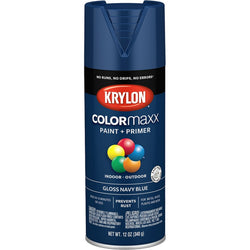 Krylon K05529007 12oz Gloss Navy Blue COLORmaxx Spray Paint-1PK LANC-362465