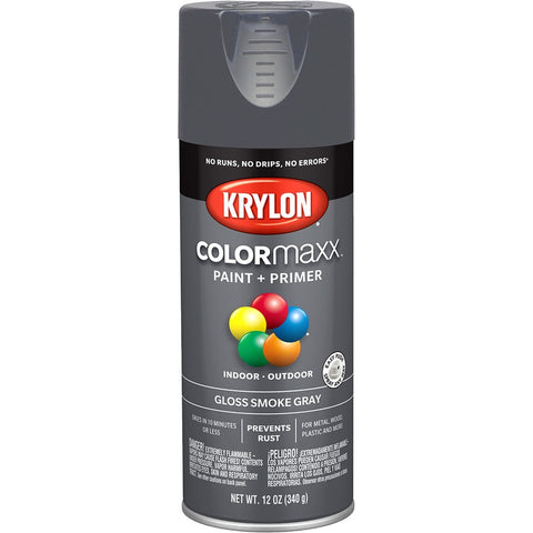 Krylon K05539007 12oz Gloss Smoke Gray COLORmaxx Spray Paint-1PK LANC-362468