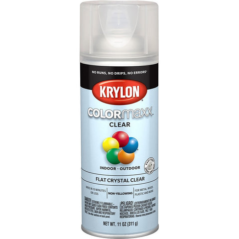 Krylon K05547007 11oz Flat Clear COLORmaxx Spray Paint-1PK LANC-362472