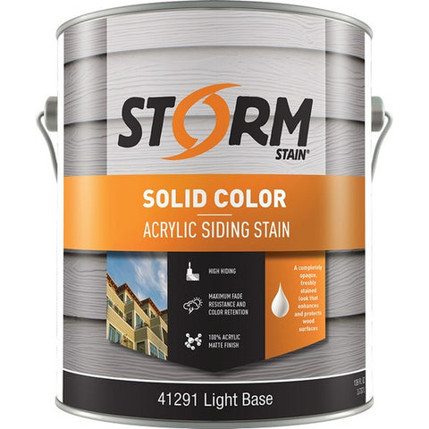 Storm 41291-1 1gal Solid Color Acrylic Siding Stain Light Base 250 VOC-1PK LANC-366044