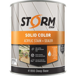 Storm 41893-4 Qt Solid Color Acrylic Stain & Sealer Deep Base 100 VOC-1PK