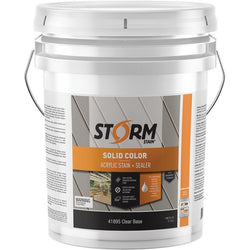 Storm 41895-5 5gal Solid Color Acrylic Stain & Sealer Clear Base 100 VOC-1PK