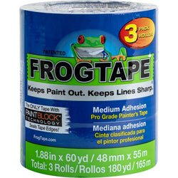 Shurtape 105570 48mm x 55m (1.88 x 60yd) Blue FrogTape Pro Grade Painter's Tape 3pk LANC-368508