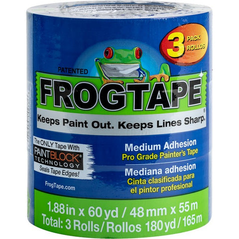 Shurtape 105570 48mm x 55m (1.88 x 60yd) Blue FrogTape Pro Grade Painter's Tape 3pk LANC-368508