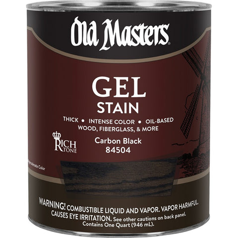 Old Masters 84504 qt Carbon Black Gel Stain-1PK LANC-369448