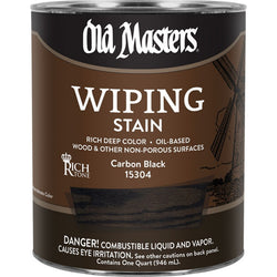 Old Masters 15304 qt Carbon Black Wiping Stain Rich Tone 250 VOC-1PK LANC-369451