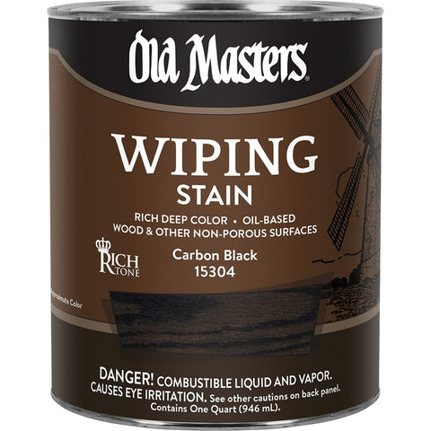 Old Masters 15304 qt Carbon Black Wiping Stain Rich Tone 250 VOC-1PK LANC-369451