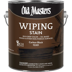 Old Masters 15301 1gal Carbon Black Wiping Stain Rich Ton 250 VOC-1PK LANC-369454