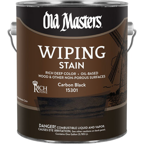 Old Masters 15301 1gal Carbon Black Wiping Stain Rich Ton 250 VOC-1PK LANC-369454