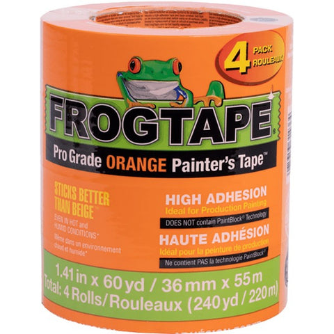Shurtape 242808/105573 1.41 x 60yd FrogTape Pro Grade Orange Painter's Tape (4/Pk) LANC-369474