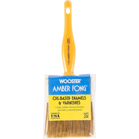 Wooster 1123 3 Amber Fong Brown China Bristle Paint Brush-1PK