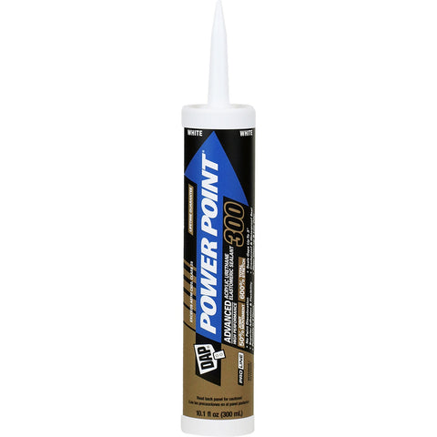 DAP 18934 10oz White Power Point 300 Acrylic Urethane Elastomeric Sealant-12PK LANC-372518