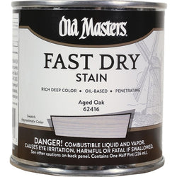 Old Masters 62416 1/2pt Fast Dry Stain Aged Oak-1PK LANC-372619