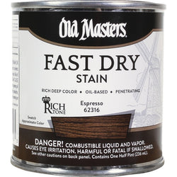 Old Masters 62316 1/2pt Rich Tone Fast Dry Stain Espresso-1PK LANC-372620