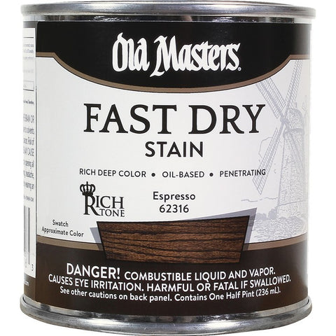 Old Masters 62316 1/2pt Rich Tone Fast Dry Stain Espresso-1PK LANC-372620