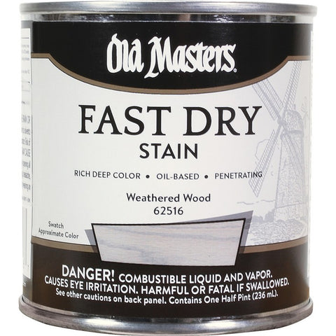 Old Masters 62516 1/2pt Fast Dry Stain Weathered Wood-1PK LANC-372622