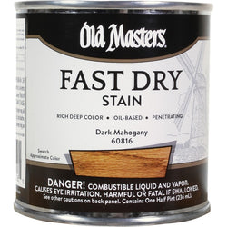 Old Masters 60816 1/2pt Fast Dry Stain Dark Mahogany-1PK LANC-372623