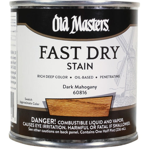 Old Masters 60816 1/2pt Fast Dry Stain Dark Mahogany-1PK LANC-372623
