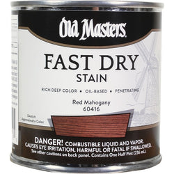 Old Masters 60416 1/2pt Fast Dry Stain Red Mahogany-1PK LANC-372624