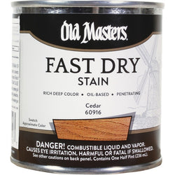 Old Masters 60916 1/2pt Fast Dry Stain Cedar-1PK LANC-372629