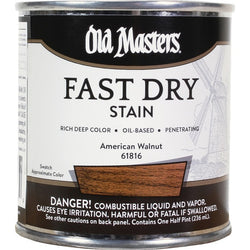 Old Masters 61816 1/2pt Fast Dry Stain American Walnut-1PK LANC-372637