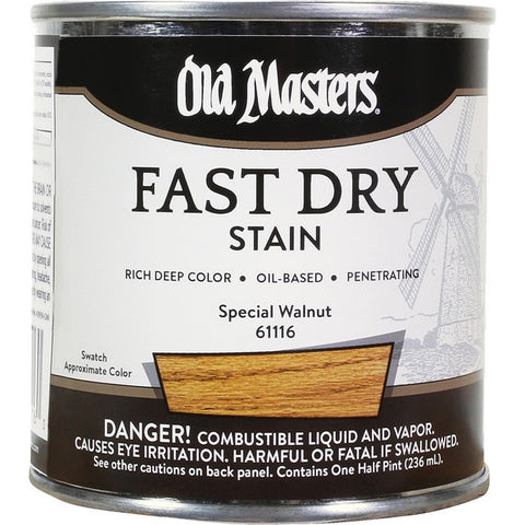 Old Masters 61116 1/2pt Fast Dry Stain Special Walnut-1PK LANC-372641