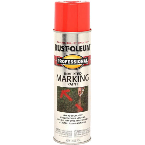 Rust-Oleum P2558852 17oz Red-Orange Fluorescent Marking Paint Contractor (12pk) LANC-372777