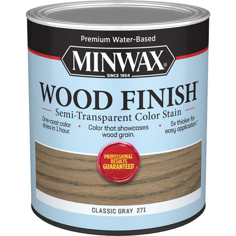 Minwax 10820 qt Classic Gray Wood Finish Water-Based Semi-Transparent Color Stain-1PK LANC-373130