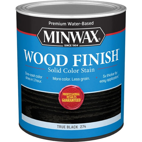 Minwax 10851 qt True Black Wood Finish Water-Based Solid Color Stain-1PK LANC-373131