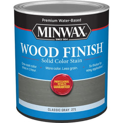 Minwax 10821 qt Classic Gray Wood Finish Water-Based Solid Color Stain-1PK LANC-373133