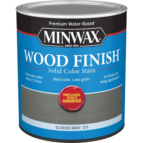 Minwax 10821 qt Classic Gray Wood Finish Water-Based Solid Color Stain-1PK LANC-373133