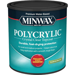 Minwax 61111 qt Clear Ultra Flat Polycrylic Protective Finish-1PK LANC-373137