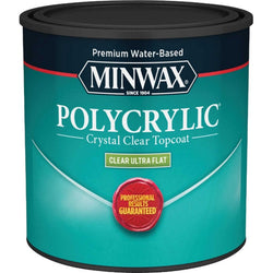 Minwax 21111 1/2pt Clear Ultra Flat Polycrylic Protective Finish-1PK LANC-373141